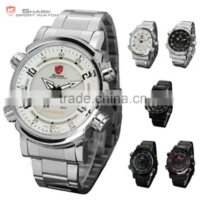 SHARK Sport Men Multiple Function Japan Movement Large Dial LED Display Digital Wrist Watches thumbnail-6