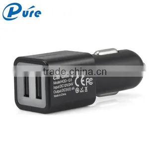 CE FCC ROHS Approved 2.4A/3.1A Quick Charge Car Charger 2 USB Port ABS+PC Material For IPhone 6 IPad Samsung thumbnail-5