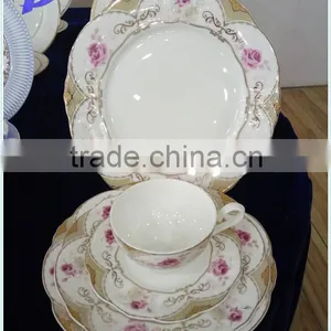 112 PCS Square/round Bone China Dinnerware thumbnail-1