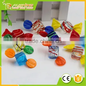 Vintage Glass Candy Ornaments Wholesale MURANO STYLE ART GLASS CANDY CHRISTMAS ORNAMENTS SET OF 7 thumbnail-1