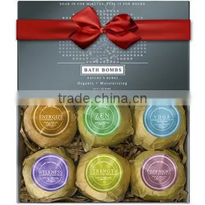 Bath Bomb Set 6 Pack of Large Bath Fizzies With Organic & Natural Ingredient Fizzy Healing Soak Bath Bombs thumbnail-2