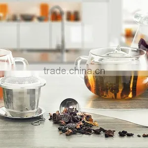 Stainless Steel Loose Leaf Tea Strainers Filter 2 Sets With Spoon thumbnail-2