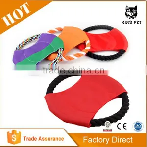 Rope Frisbee Dog Toy Chew Throw Fetch thumbnail-2