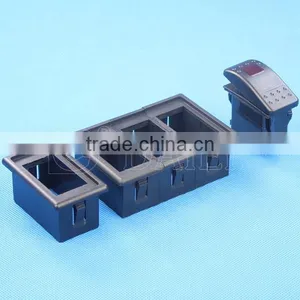 4 Blade Pins Laser Etched Rocker Switch With Red Lamp thumbnail-4
