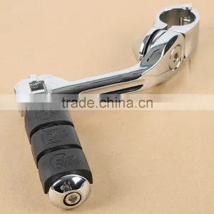 360 Degree Adjustable Highway Footpeg Footrests For Universal 32mm Chrome thumbnail-4