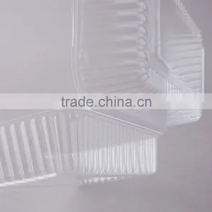 Durable Packaging Deep Clear Hinged Plastic Container, BOPS Clamshell Food Take Away Box for Cake, Hotdog thumbnail-5