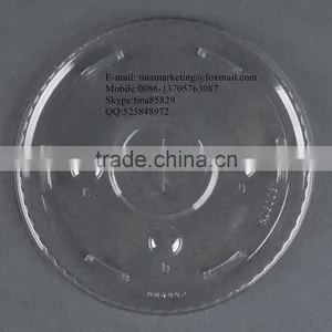 Custom Disposable Clear Plastic Cold Drink Cup Lid With Straw Slot for 16,20 and 24oz Cup thumbnail-3