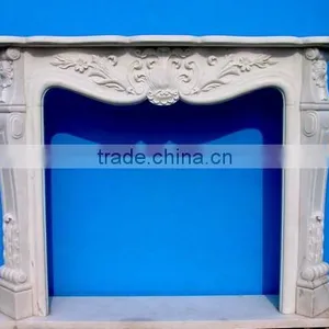 Customized Size Hand Carved Marble Fireplace thumbnail-6