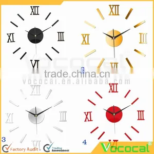 Decorative DIY Metal Roman Numeral Wall Clock thumbnail-1