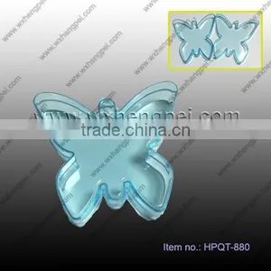 Cleverish Portable Cute Blue Butterfly Storage Jewelry Plastic Box Kit thumbnail-1