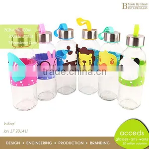 Heat Resistant Pyrex Wholesale Glass Water Bottle Kids thumbnail-1