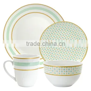 Tableware Porcelain Custom Pink Dinner Set , Design Your Own Porcelain Dinnerware thumbnail-2