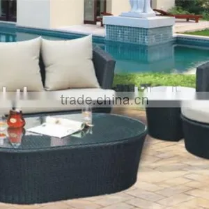 Modern Patio Garden Cane Wicker Sectional Sofa thumbnail-2