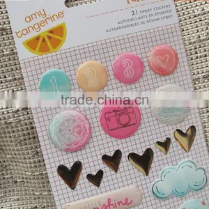 Top Quality Environmental Clear Epoxy Resin Sticker,custom Epoxy Sticker, Custom Dome Sticker thumbnail-1