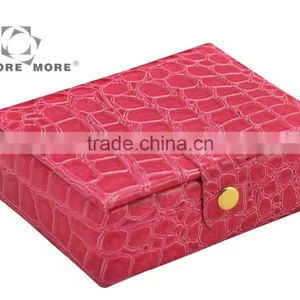 Small Faux Leather Travel Jewelry Box Organizer Display Storage Case for Rings Necklace thumbnail-1