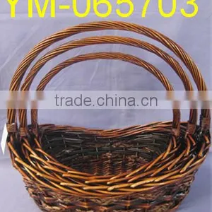 Boat Shape Willow Rattan Basket thumbnail-1