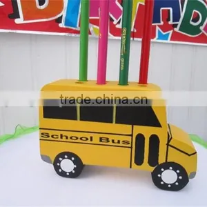 Hot Sell Wooden Cupcake Pencil Holder Crayon Holder Office Made in China thumbnail-1