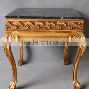 Square Gold Leaf Marble Coffee Table thumbnail-1