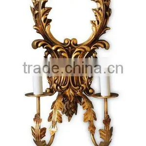 FA-163P-01 Antique Hanging Wall Candlesticks With Bulbs for Decor thumbnail-1