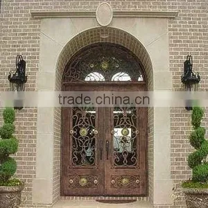 Bisini Eyebrow Top Iron Double Entry Door (BG90103) thumbnail-1