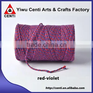 Factory Sale Red and Violet Double Coloured Original Cotton Bakers Twine thumbnail-1