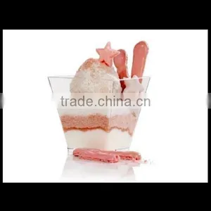 Custom Mini Plastic 4oz Cube Cup Clear Party Dessert Square Holder,custom Plastic Shot Jello Cups Dessert Cups for Sale Factory thumbnail-1