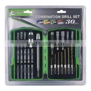 30 Piece Hex Shank Twist Drill and Bit Set in Plastic Case thumbnail-1