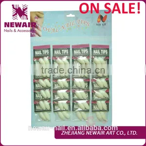 480 Pcs On Sale Professional Oval Curved Natural Nail Tips thumbnail-1