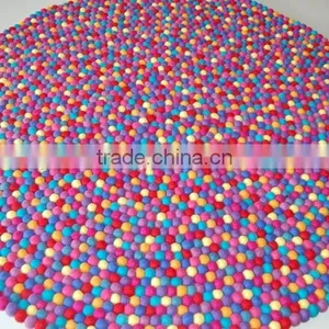High Quality Nepal Handmade Round Wool Felt Ball Carpets/rugs thumbnail-5