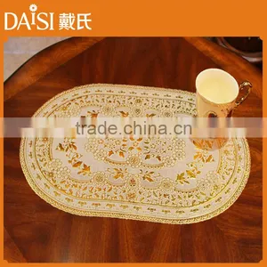 30cm*46cm Golden PVC Lace Placemat (DOILES) for Banquet thumbnail-5