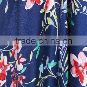 Latest Modal Romatic Nightgown for Women Sleepwear Long Satin Silk Floral Printed Pajamas Wholesale Custom High Quality thumbnail-6