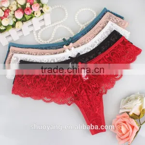 Factory Direct Sales S-XL Size Women Sexy Lace Underwear Briefs Panties Thongs G-string Pant thumbnail-1