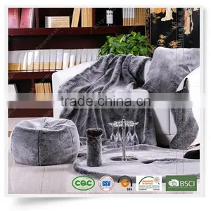 Heavy Weight Thick Warm 100% Polyester Rabbit Fur Blanket Tip Dye thumbnail-1