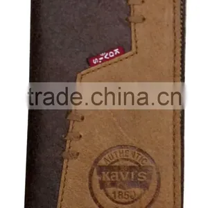 Fashion Factory New Stylish Stamp Logo Men Real Leather Hand Wallet thumbnail-3