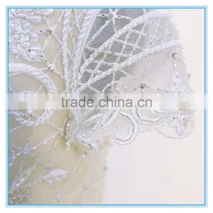 Lady Short Elegant Style Wedding Embroidery Beading Top thumbnail-3