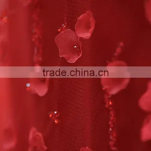 MGOO Top Selling Handmade China TraditionalWedding Dress Pearl Evening Dress Red Long Sleeve Prom Dress 2065 thumbnail-5
