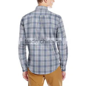 Wholesale Custom Long Sleeve Contrast Color Oxford Causal Dress Shirt thumbnail-6