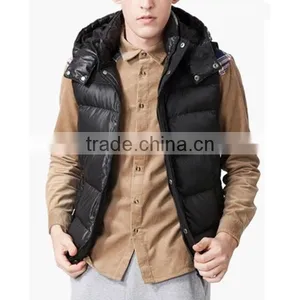 2015 New Fashion Man Outdoor Portable Down Vest With Hoodie thumbnail-3