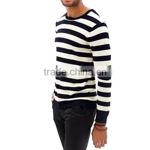 Fashion Simple Style Striped Knitted T-topper Men Sweaters thumbnail-2