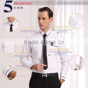 New Design Men's Long Sleeve Business Shirt Of Good Price (DSHM013) thumbnail-3