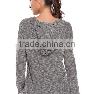High Quality Ladies Fashion Thin Hoody Sweater With Wholesale Price thumbnail-3