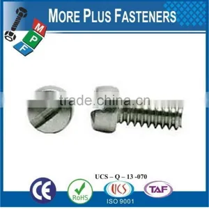 Made in Taiwan Slotted Fillister Stainless Steel Zinc Drilled Fillister Head Machine Screw thumbnail-2
