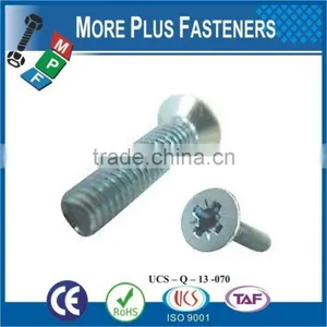 Made in Taiwan Type Z Drive Flat Head Zinc Finish Steel Trilobular Thread Rolling Screw thumbnail-6