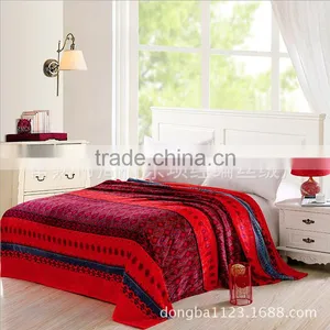 2016 Spring New Flannel Blanket Double Bed Sheet and Coral Fleece Blanket thumbnail-3