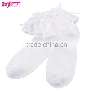 Toddler Baby Girls Ankle Socks Lace Ruffles Princess Dance Tights thumbnail-6