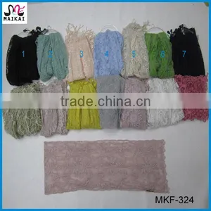 Wholesale Korean Fashion Women Lace Embroidered Scarf thumbnail-1