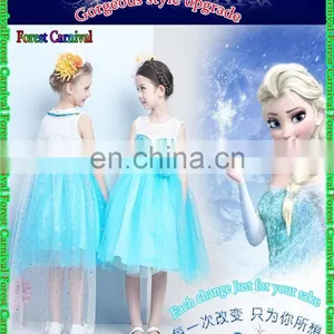 2016 Frozen Elsa Girl Party Dress , Frozen Elsa Dress 29035 Princess Cartoon Art thumbnail-4