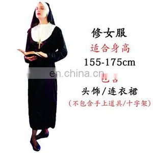 In Stock Sexy Priest and Nun Costume thumbnail-3