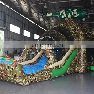 Water Slides With Bouncer Camouflage Inflatable Games Outdoor Games thumbnail-3