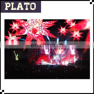 Flower-printed Star Shaped LED Inflatable Decoration for Party or Holiday thumbnail-1